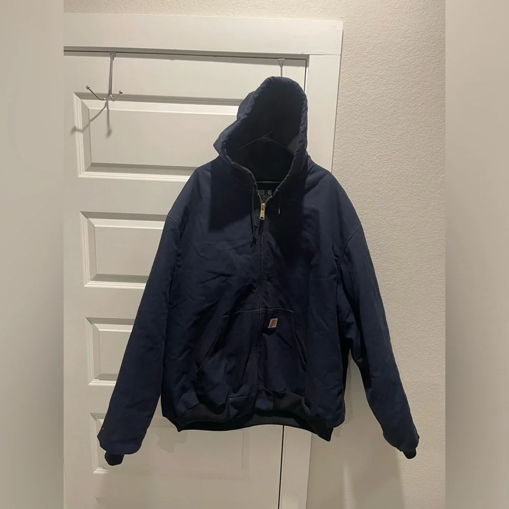 Carharrt iconic loose fit canvas zip up hoodie jacket 4XL Tall